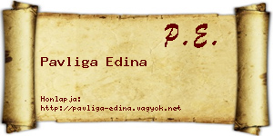 Pavliga Edina névjegykártya
